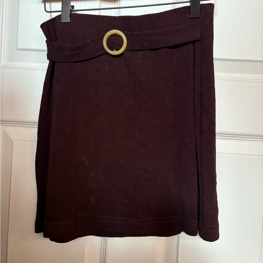 Brown stretch mini skirt sz M